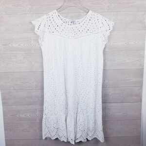 Vanessa Zani Italian White Eyelet Dress NWT size Small